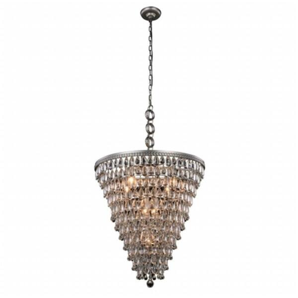 Lighting Business Nordic Royal Cut Clear Antique Silver Pendant Lamp, 26 x 24 in. LI284836